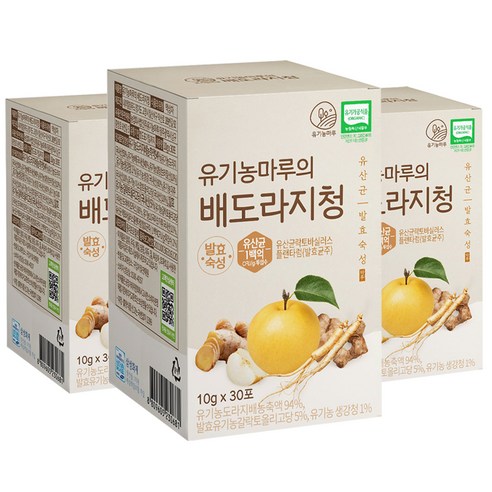 유기농마루 짜먹는스틱형 배도라지청, 10g, 90포