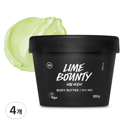러쉬 라임 바운티 보디 버터, 100g, 4개