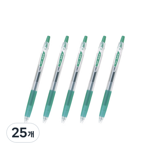파이롯트 주스 젤잉크펜 0.5mm LJU-10EF, 그린, 25개