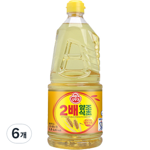 오뚜기 2배 양조 식초, 1.5L, 6개