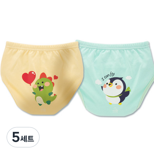 아가짱 프랜들리 6중 배변훈련팬티, 공룡, 펭귄, 5세트