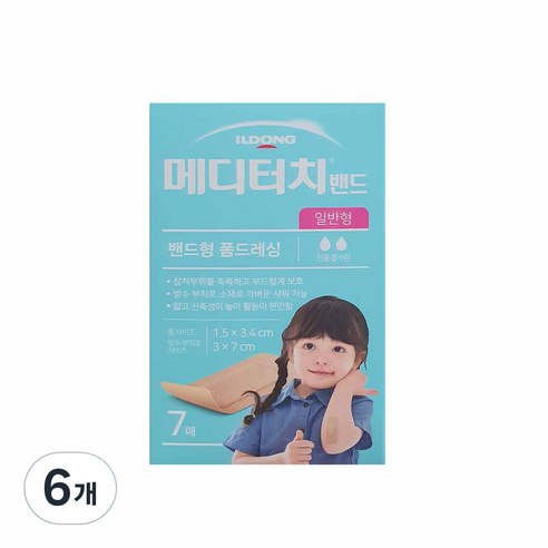 일동제약 메디터치 탄력밴드 일반형 7p, 6개