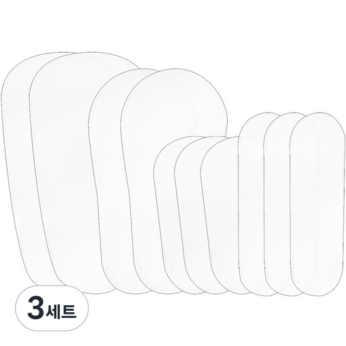 다크니스 브러시 커버 10종 세트, 반투명, 3세트