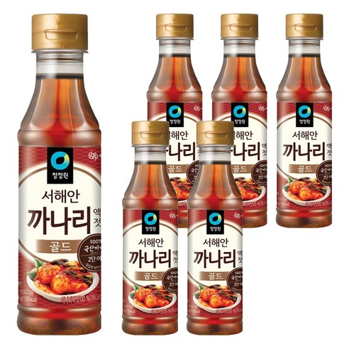 청정원 까나리 액젓 골드, 500g, 6개