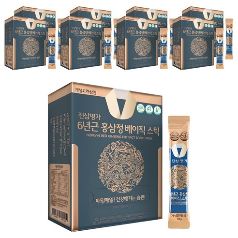 개성고려삼인 진삼명가 6년근 홍삼정 베이직 스틱, 300g, 9개