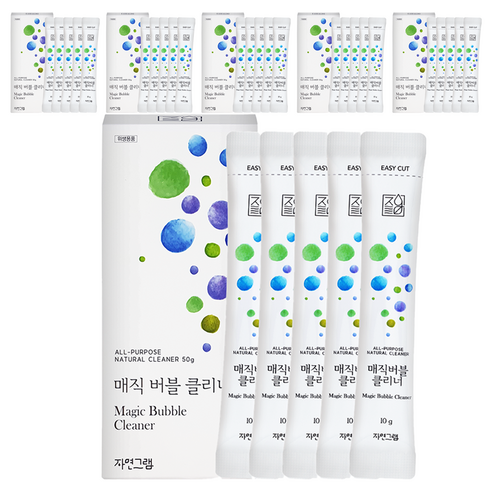 자연그램 매직버블클리너 스틱 5p, 50g, 6개