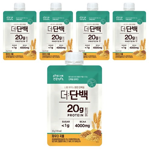 빙그레 더단백 파우더 곡물, 32g, 5개