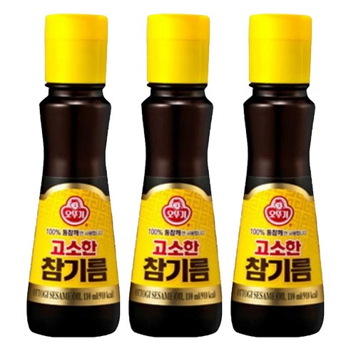 오뚜기 고소한 참기름, 80ml, 3개