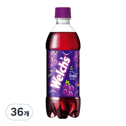 웰치 그레이프 소다, 500ml, 36개