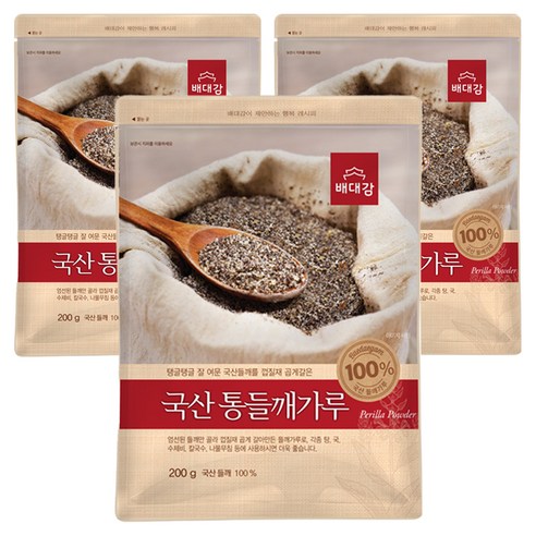 배대감 국산 통 들깨가루, 3개, 200g