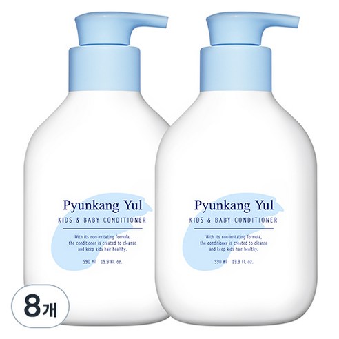 편강율 키즈 앤 베이비 컨디셔너 베이비파우더향, 590ml, 8개