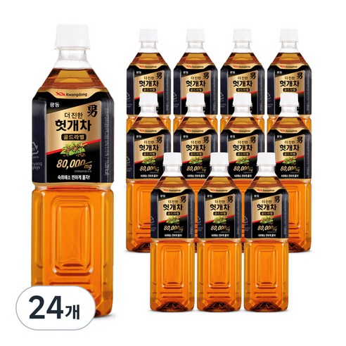 광동옥수수수염차 더 진한 헛개차 골드라벨, 1L, 24개