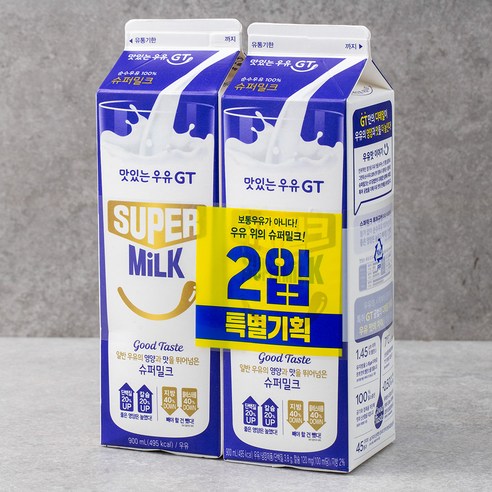 남양유업 맛있는우유Gt 슈퍼밀크, 900Ml, 2개 - 가격 변동 추적 그래프 - 역대가