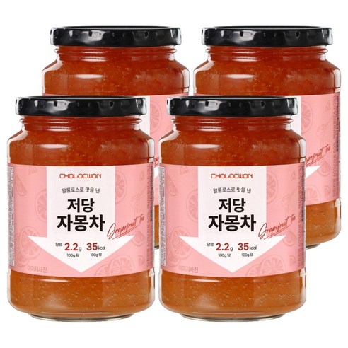 초록원 알룰로스 저당 자몽차, 530g, 1개입, 4개