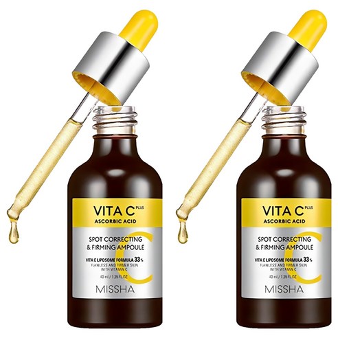 미샤 비타씨플러스 잡티씨 탄력앰플, 40ml, 2개