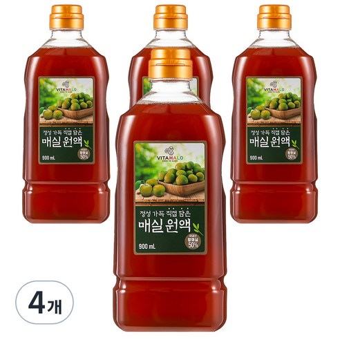 비타할로 매실원액, 900ml, 4개