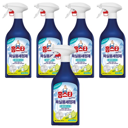 홈스타 맥스프레쉬 욕실용 세정제 쿨링에디션, 500ml, 5개