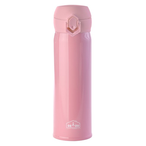 디유 비비드 스테인레스 원터치 2중 진공 보온 보냉병, 핑크, 500ml, 1개 핑크 × 500ml × 1개, 색상 × 용량 × 수량 섬네일