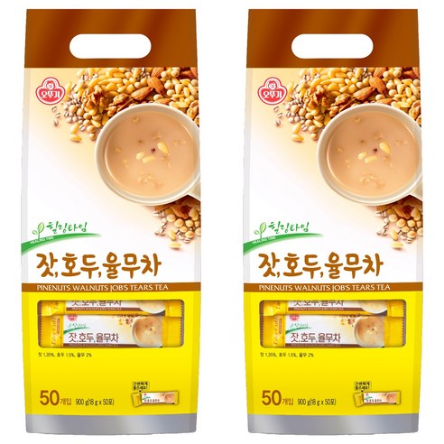 오뚜기 잣 호두 율무차, 18g, 50개입, 2개