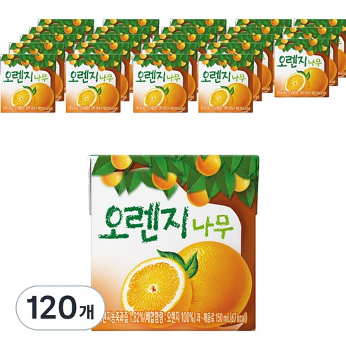 서울우유 오렌지나무 주스, 150ml, 120개