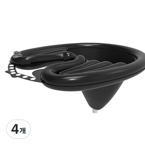 뉴실버 PVC 노인 환자 임산부 샴푸 헤어 케어 머리감기 받침대, 블랙, 4개
