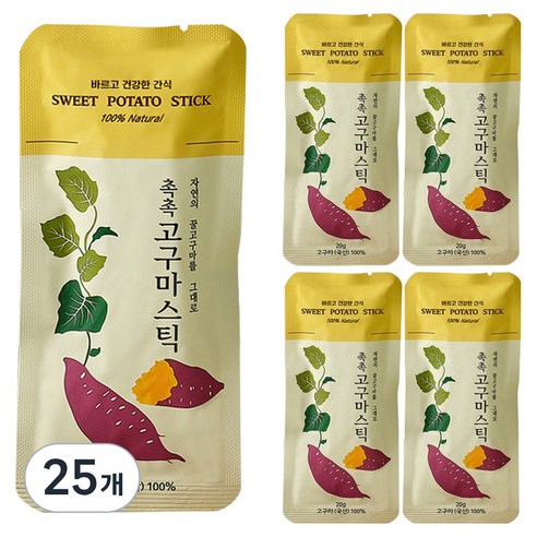 촉촉 고구마 스틱, 20g, 25개