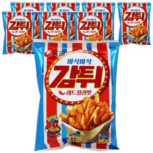 농심 감튀 레드칠리맛 과자, 60g, 8개