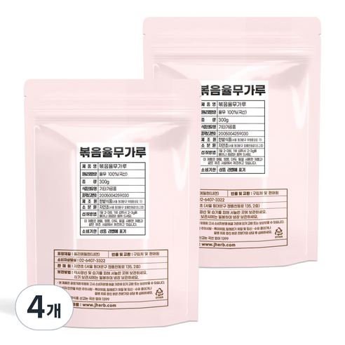 자연초 볶음 율무가루, 300g, 4개