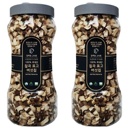 칠곡애 건조 표고버섯 사각칩, 110g, 2개