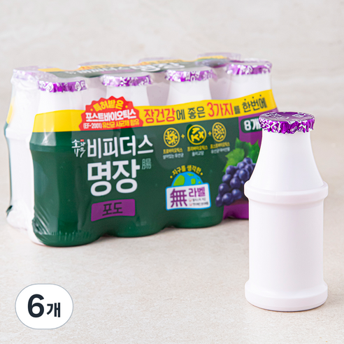 소와나무 비피더스 명장 포도 요구르트, 125ml, 8개입, 6개