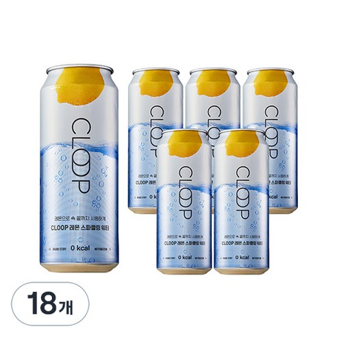 클룹 레몬 스파클링 워터, 500ml, 18개