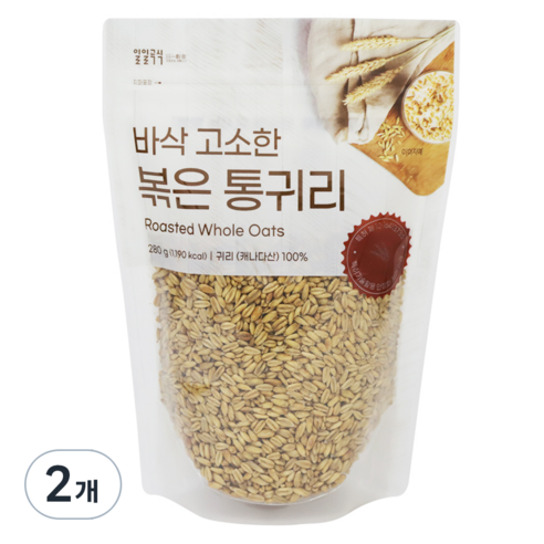 태광선식 바삭 고소한 볶은 통귀리, 280g, 2개