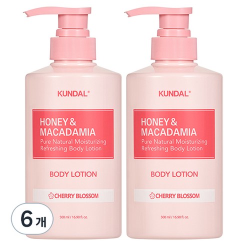 쿤달 퓨어 바디로션 체리블라썸향, 500ml, 6개