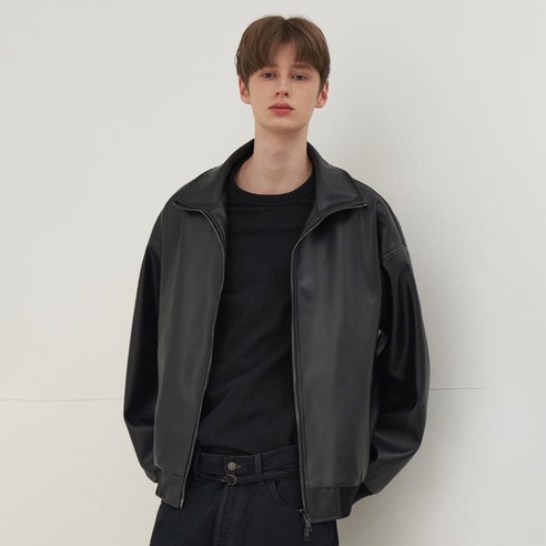 브이투 남성용 LEATHER MINIMAL JUMPER 485