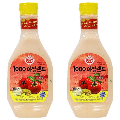 오뚜기 1000아일랜드드레싱, 2개, 500g