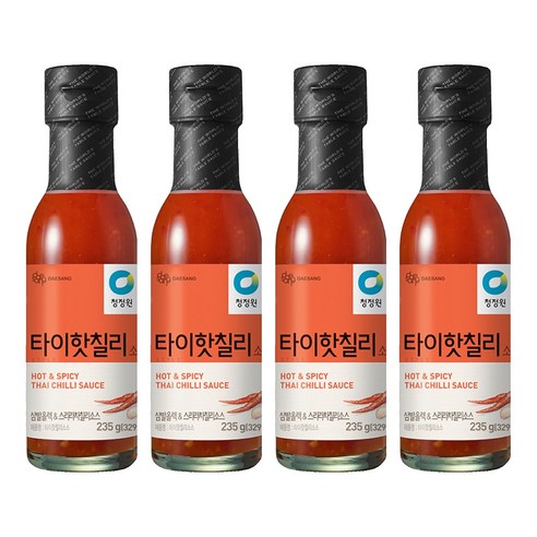 청정원 타이 핫 칠리 소스, 235g, 4개