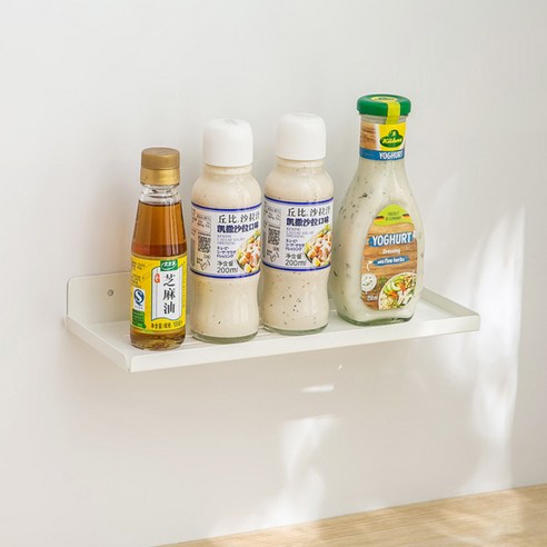 모나코올리브 무타공 모노 철제 선반, 화이트, 1단