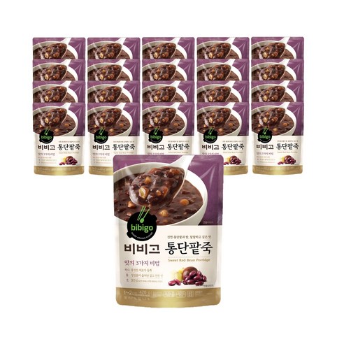 비비고 통단팥죽, 420g, 21개