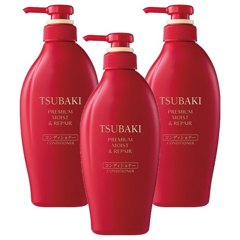 츠바키 프리미엄 모이스트 & 리페어 컨디셔너, 3개, 450ml