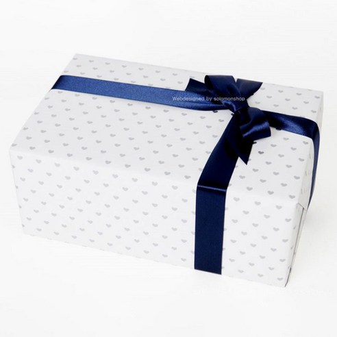 솔로몬샵 포인트하트 종이롤 포장지 대, 은색, 1개