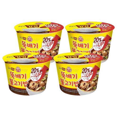 오뚜기 컵밥 뚝배기 불고기밥, 320g, 4개