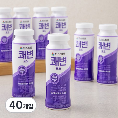 파스퇴르 쾌변 요구르트 포도, 150ml, 4개입, 10개