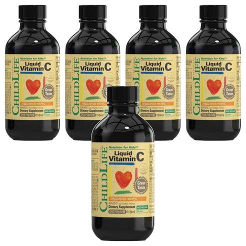 차일드라이프 액상 비타민 C 오렌지맛, 118ml, 5개