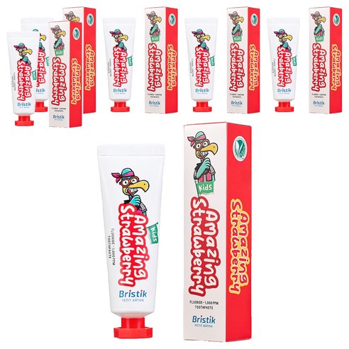 브리스틱 어린이 불소 케이엘 에스 치약, 50g, 6개