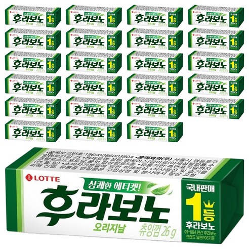 롯데웰푸드 후라보노 오리지날 9p, 26g, 24개