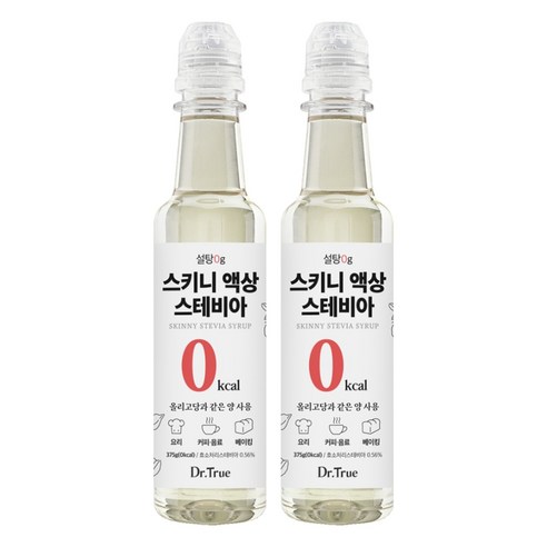 닥터트루 설탕 0g 스키니 액상 스테비아, 375g, 2개