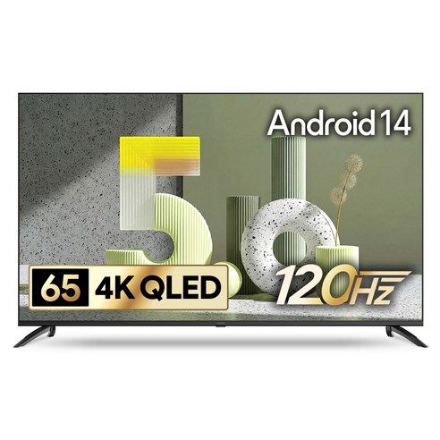 더함 4K UHD QLED DLG 120Hz 돌비 AI 스마트 구글5.0 TV, 165cm(65인치), UA651QLED Google5.0 120Hz 2025, 벽걸이형, 방문설치