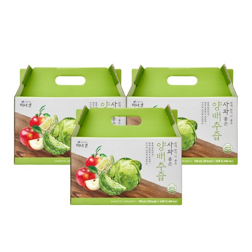 이너셋 사과 품은 양배추즙, 100ml, 72개