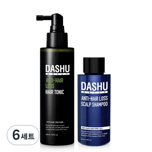 다슈 데일리 데일리 허브 헤어토닉 150ml + 데일리 한방 두피 골드 샴푸 50ml 세트, 6세트