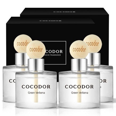 코코도르 우드볼 차량용 디퓨저 50ml 2개입, 그린버베너, 2개